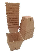 50x Jiffy Pots ORIGINAL Torftopf 8 x 8 cm Vierkanttöpfe Pflanztöpfe Anzuchttöpfe