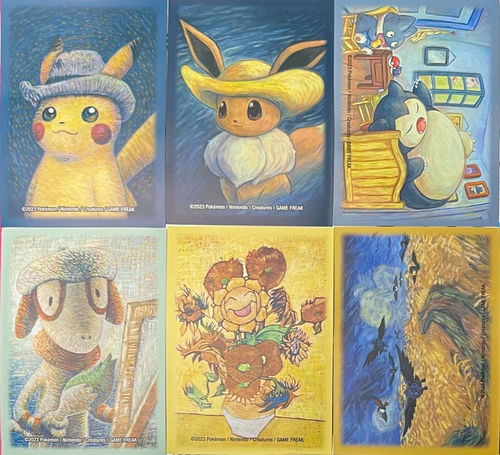 Pokémon Center x Van Gogh Museum Art 6 Sleeves Brand New Unused! - Picture 2 of 2