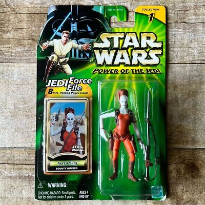 Star Wars Power of the Jedi Aurra Sing Bounty Hunter Figure Hasbro 84584 2000
