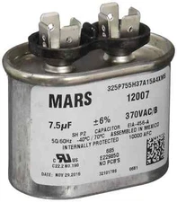 MARS - Motors & Armatures 12007 370V 7.5 MFD Round Run Capacitor (1385)