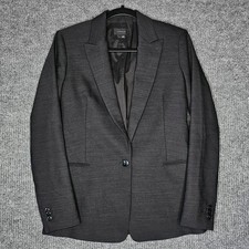 Theory Ganella suit Blazer charcoal black Wool Gray Black jacket Size 2