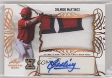 2021 Leaf Trinity Patch Auto Orlando Martinez #PA-OM2 Patch Auto 1q2