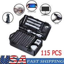 Magnetic Precision 115 in 1 Repair Screwdriver Set PC Phone Electronics Tool Kit