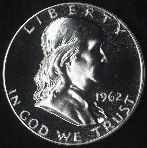 1962 "Proof Cameo Reverse" Franklin Silver 50c Half Dollar - COINGIANTS -