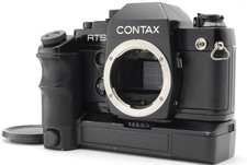 Near MINT w/Winder Contax RTS II Quartz 35mm SLR Black Body From Japan