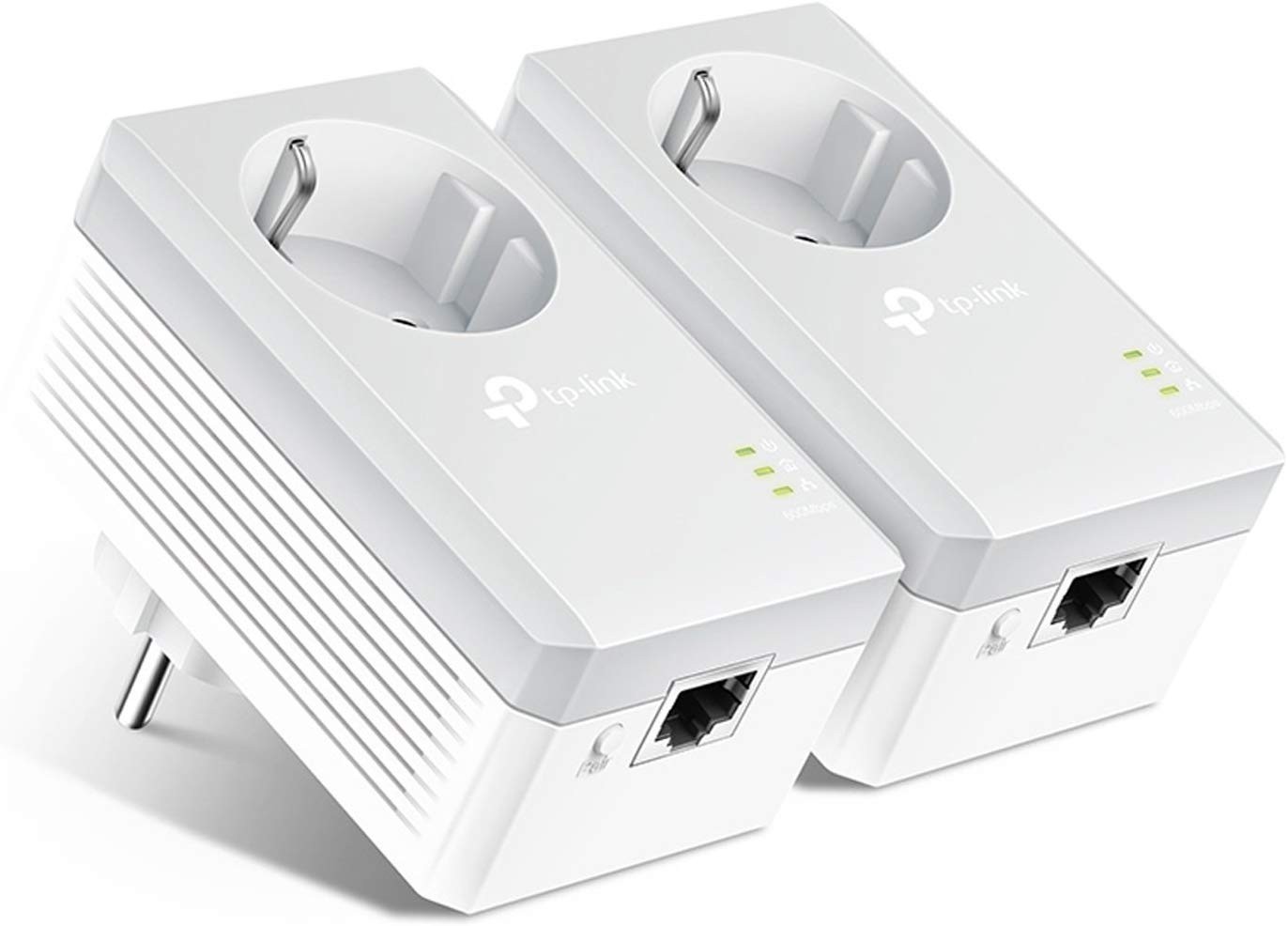 TP-Link TL-PA4010P KIT AV600 Nano Powerline con Shuko Presa Passante, 1 Porta Et
