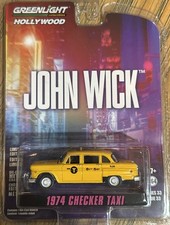 1:64 Greenlight *HOLLYWOOD 33* JOHN WICK 1974 Checker Taxi Cab New York Taxi Cab
