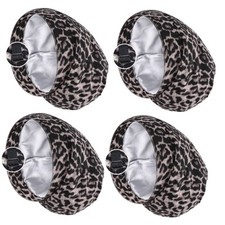 4 Pack Satin Lined Sleep Cap Bonnet for Curly Hair and Braids Stay On All Night