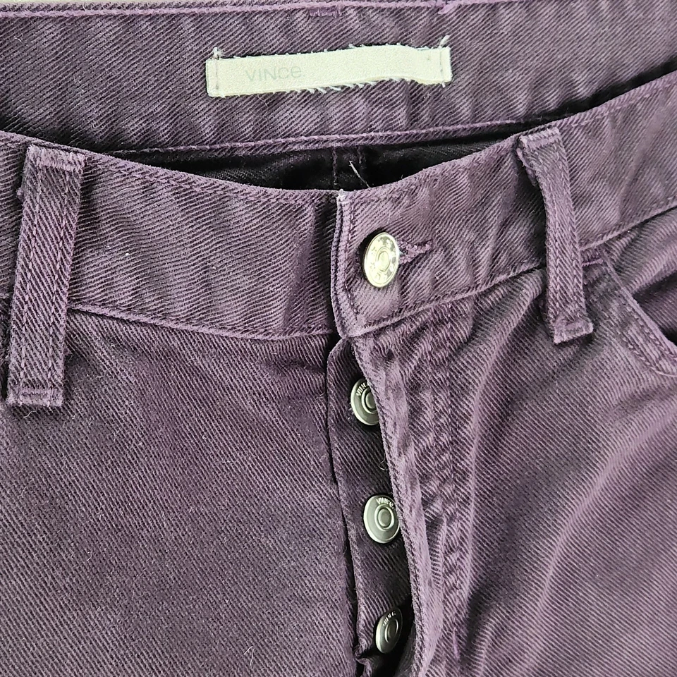 Jeans Vince 5 Bolsillos Sarga Hombres 34x34 Ciruela Púrpura Botón Mosca Hechos en EE. UU. DM109A-2114 Foto 3 de 4