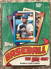 1990 Topps Baseball Complete Wax Pack Box - 36 factory sealed packs