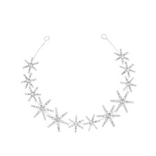Sparkly Rhinestone Headband Silver Star Headpiece Crystal Wedding Hair