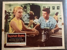 TEENAGE REBEL 1956 Original Lobby Card with Ginger Rogers & Michael Rennie