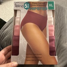 Felina Women's 5-Pack Pima Cotton Wide Waistband Hipster Multi X-Large new color