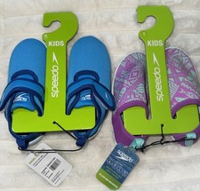 2 Pair Speedo Kids' Shore Explorer Splash Sun Bootie, Water Shoes Size M 7/8