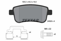 1X Textar 2482001 Bremsbelagsatz Scheibenbremse FüR Renault