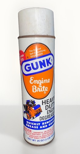 Vintage Gunk Engine Degreaser Original, used~3/4 Full