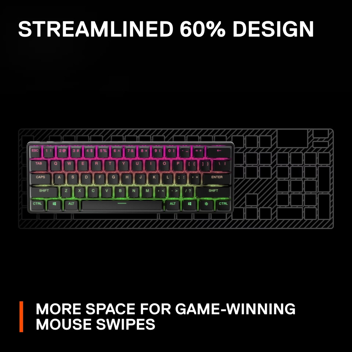 SteelSeries - Apex Pro Mini 60% V2 Wireless Mechanical