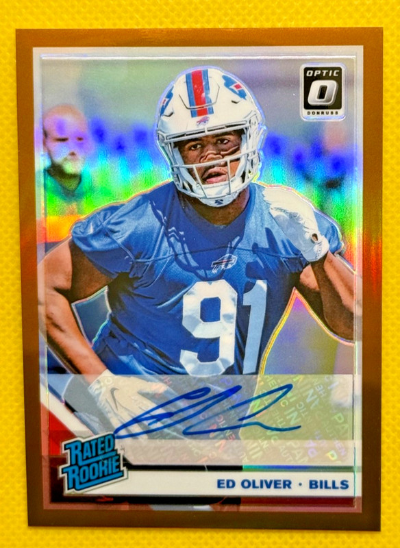Ed Oliver #197 [Bronze Auto] 2019 Donruss Optic Rated Rookie [AU/RC]