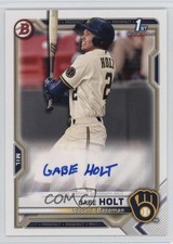 2021 Bowman Paper Prospect Auto Gabe Holt #PAPR-GH Auto 1h2h