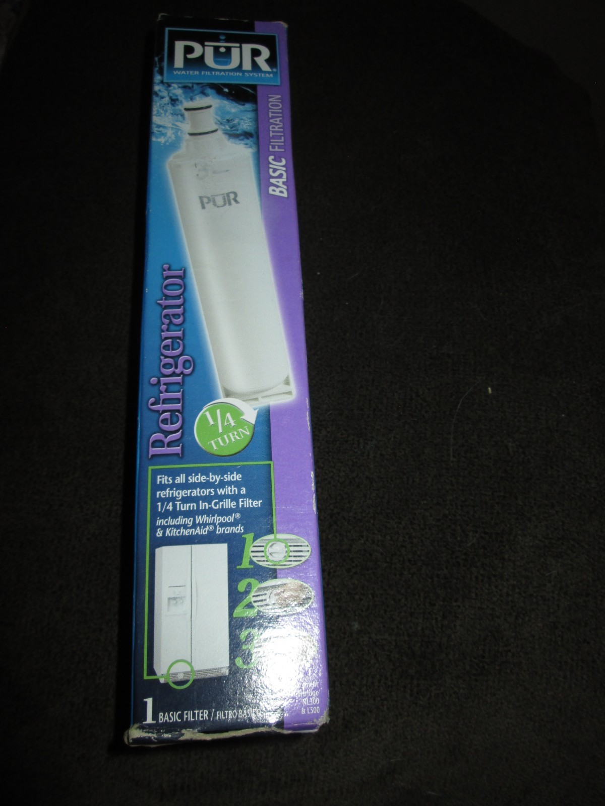 PUR Refrigerator Ice & Water Filter QUARTER TURN Whirlpool Kitchenaid NEW