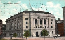 Postcard RI Providence New Post Office Posted Divided Back Vintage PC M4151