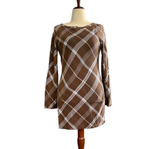 Uniqlo Hana Tajima Womens Small Brown A-line Dress Brown NWOT