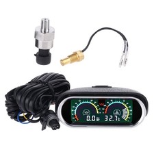 Digital Pointer with Sensor 1/8 NPT Meter Oil Pressure Gauge Bar Sensor 12v/24v