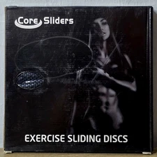 Core Sliders Exercise Sliding Discs Workout Fitness Strength Dual Sided Gym New