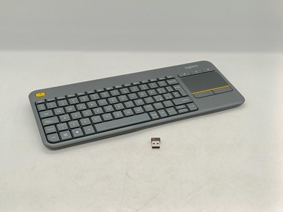 ITALIENISCHE Logitech K400 Plus Tastatur Kabellos Touch Touchpad Schwarz QWERTZ