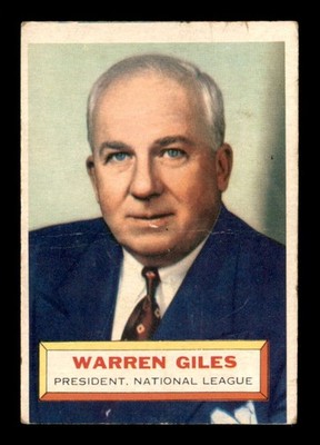 1956 Topps #2 Warren Giles PRES DP G/VG X3110207