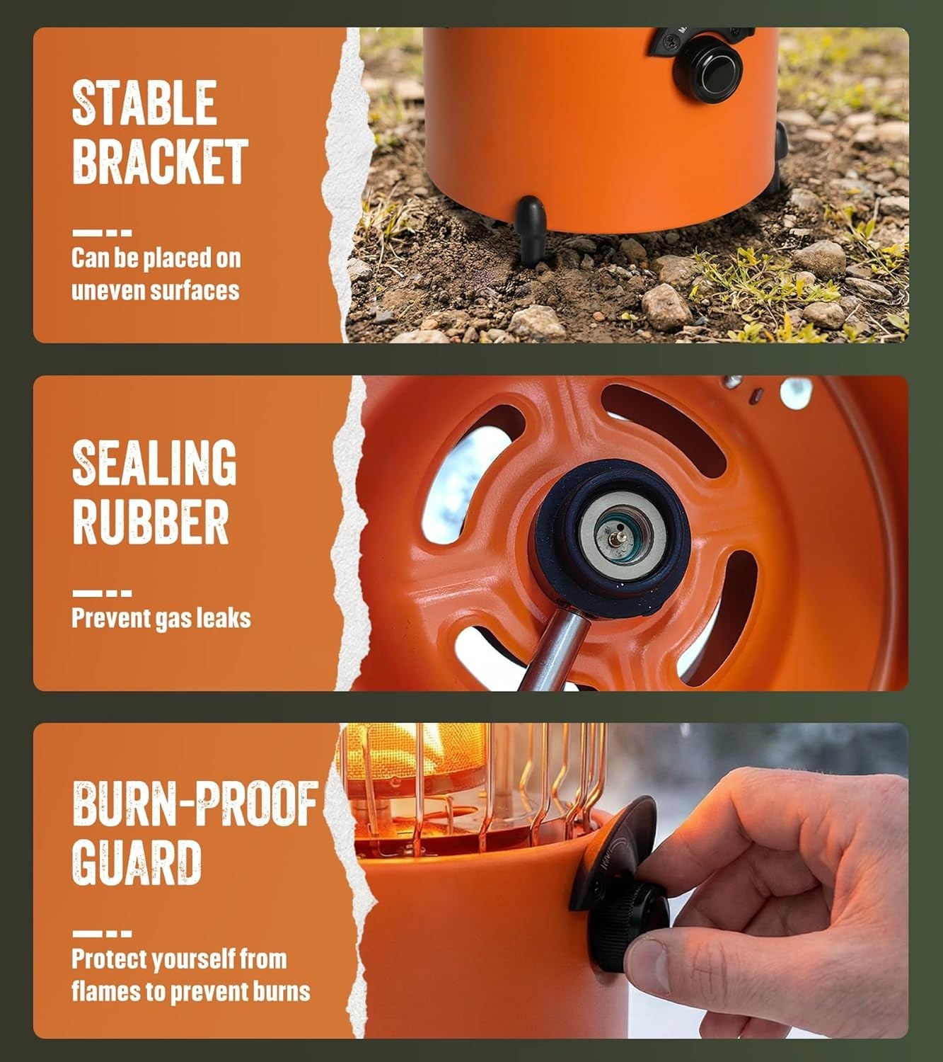 2-in-1 Portable Propane Heater,Camping Stove,9000 BTU Outdoor Portable Heater..
