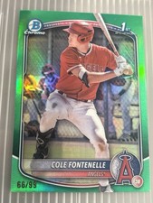 2025 Bowman - Chrome Cole Fontenelle Green Refractor #BCP-32 /99 (RC)