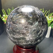 13.6LB 5.9" Natural Astrophyllite Sphere Crystal Quartz Healing Reiki Energy