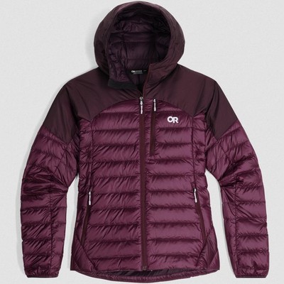OUTDOOR RESEARCH Women's Helium Down Hoodie - M - Amethyst