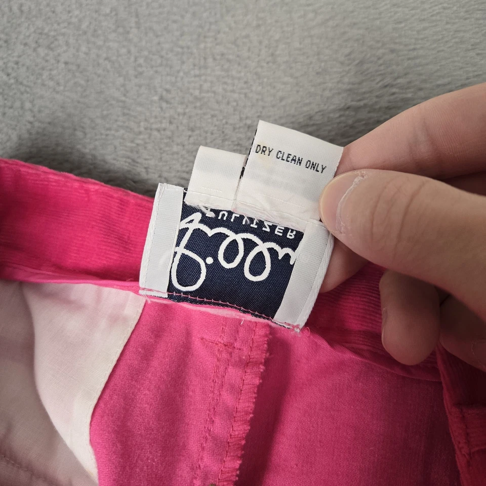 Vintage Lilly Pulitzer Pants Womens 6 Pink Corduroy Duck Embroidered Colorful - Image 4 of 4