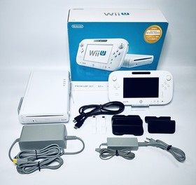 Nintendo Wii U Console White 32GB Premium Set Boxed GamePad Tested Working　JP