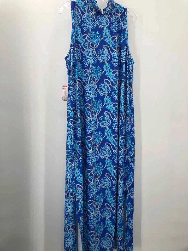 Pre-Owned Lulu B Blue Size 1X Maxi Sleeveless Dress - Image 2 of 3