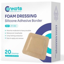 Conkote Silicone Foam Dressings 4'' X 4'', Large x 20 Dressings 