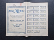 Aktie Soc. Miniere & Industrielle du Tamega S.A. 100 Fr. o.D. Bruxelles Belgien