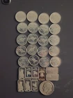 Lot of 29 One 1 Gram .999 Silver Rounds,(1) Roosevelt,1 Troy oz Total Weight