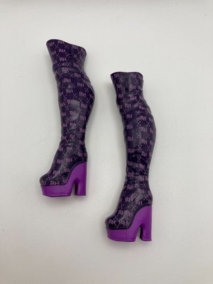 Rainbow High Emi Vanda schwarz & lila Plateau hohe Stiefel
