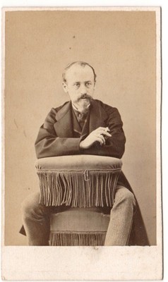 Mann mit Zigarette um 1870 Delton Paris Signatur zu identifizieren Foto CDV