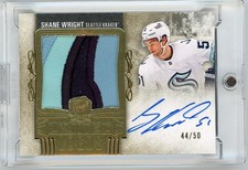 2022-23 UD The Cup Shane Wright Limited Logos RC Jumbo Patch Auto #/50 KRAKEN