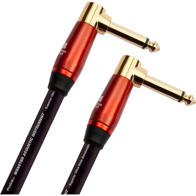 Monster Cable Prolink Acoustic Pro Audio Instrument Cable, Right/Right 8 in. Blk