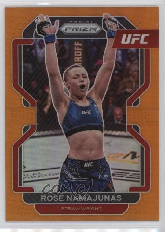 2022 Panini Prizm UFC Orange Prizm 75/99 Rose Namajunas #142 16tx