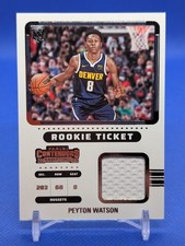 2022-23 Peyton Watson  Rookie Ticket Patch Nuggets Panini Contenders #RTS-PWD