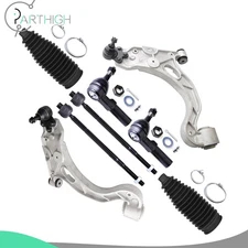 8x Front Lower Control Arm And Ball Joint Tie Rod End For 2000-05 Buick LeSabre