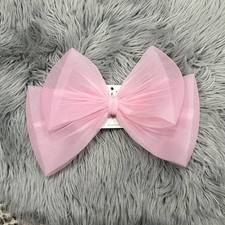 Big Beautiful 14  Pink Tulle Hair Clip