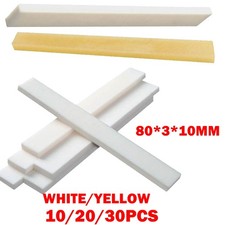 10/20/30Pcs Blank/Yellow BONE Saddle Guitar Nut 80 3 10mm For Luthier Nut NEW