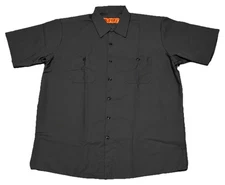 Red Kap Work Shirt Solid Color 2 Pocket Men's XL Industrial Uniform Short Sleeve